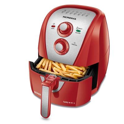 Fritadeira sem Óleo Air Fryer Mondial AFN-40-RI 4L 1500W Vermelho 110V