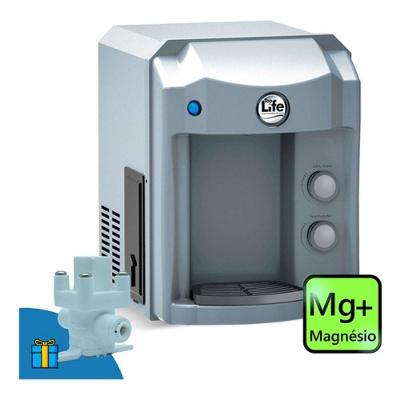 Purificador de Água Sobre Pia Top Life New Oxi He mg+ Alcalina Ionizada Prata 110V