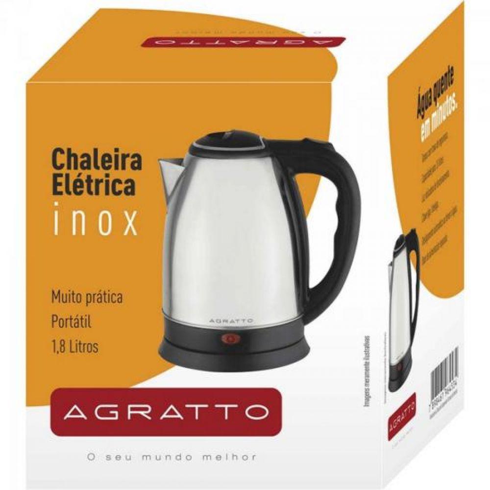 Chaleira Elétrica Em Aço Inox 220v Ce02 Prata Agratto - 4
