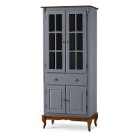 Cristaleira Lateral Com 2 Portas, 2 Portas Vidro, 1 Gaveta E 2 Prateleiras - M560809 - Verniz - 2