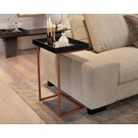 Mesa De Apoio Calabria Preto Pe Bronze - 3