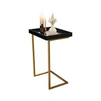 Mesa De Apoio Calabria Preto Pe Dourado - 4