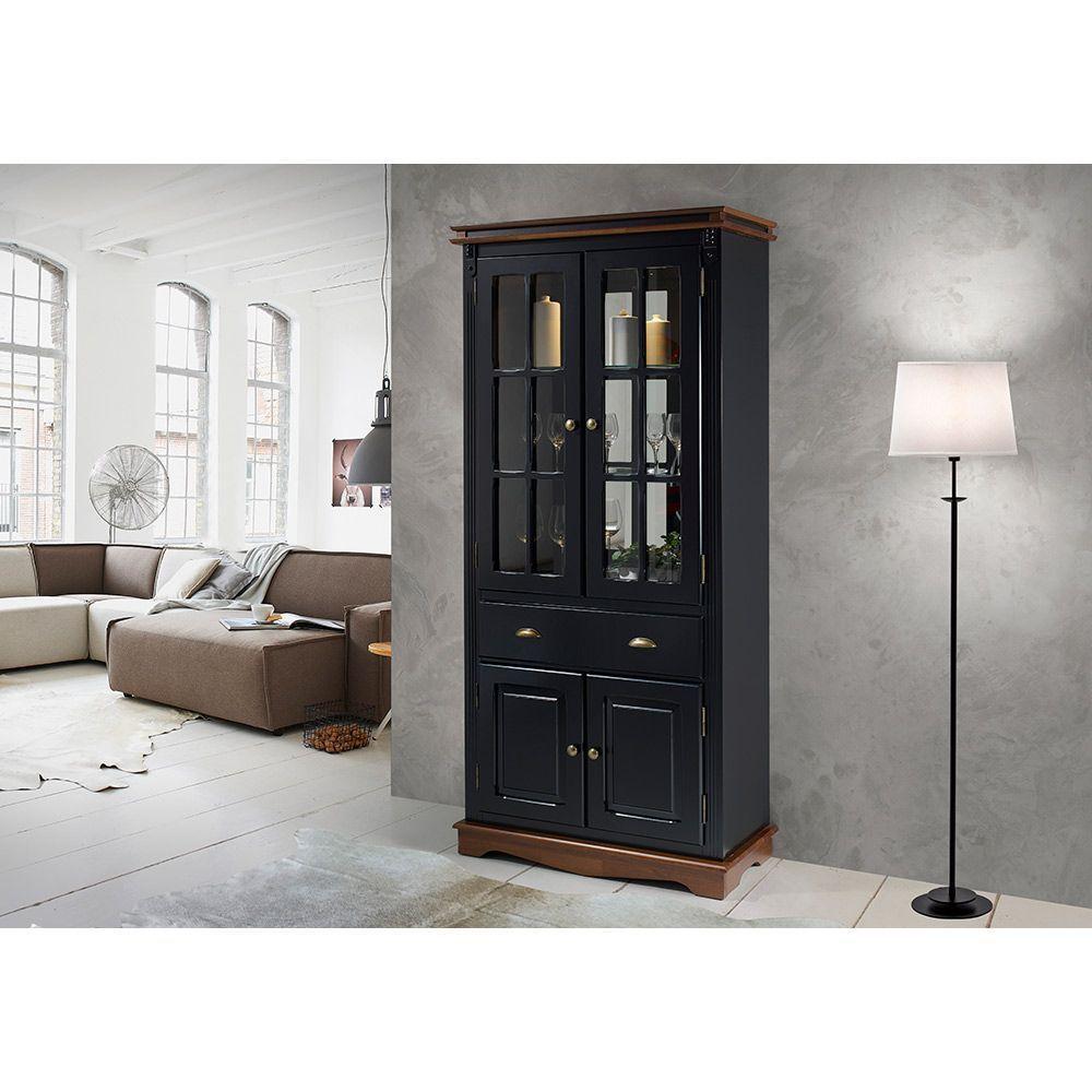 Cristaleira 2 Portas De Madeira 2 Portas De Vidro 1 Gaveta Com Espelhos E Led M52040El - Verniz - 2