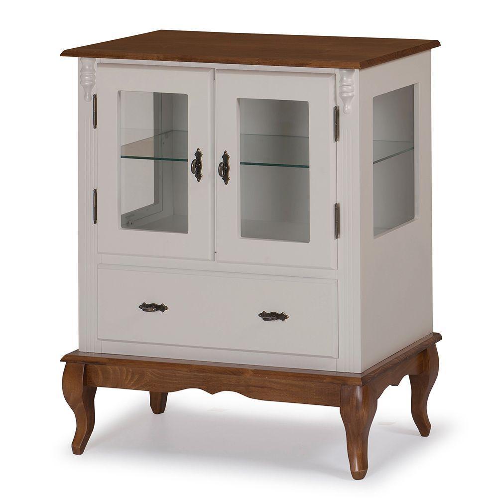 Cristaleira Baixa Lateral 2 Portas De Vidro 1 Gaveta - M560312 Garapa - Verniz - 4