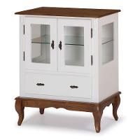 Cristaleira Baixa Lateral 2 Portas De Vidro 1 Gaveta - M560312 Garapa - Verniz - 1