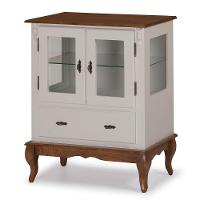 Cristaleira Baixa Lateral 2 Portas De Vidro 1 Gaveta - M560312 Garapa - Verniz