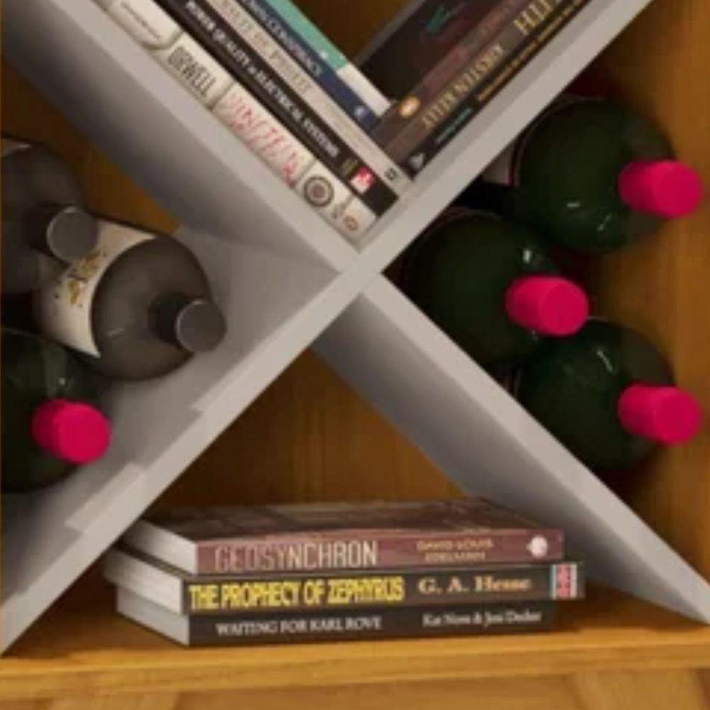 Cristaleira Graça 1 Porta E Adega Jcm Movelaria Cinamomo Off White - 2