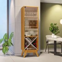 Cristaleira Graça 1 Porta E Adega Jcm Movelaria Cinamomo Off White - 6