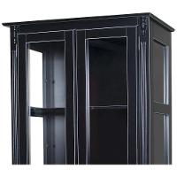 Cristaleira Lateral Com 2 Portas de Vidro e 3 Prateleiras 301 Preta - 5