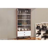 Cristaleira Sala Jantar RT3151 c/ 2 Portas e 2 Gavetas Off White - Movelbento - 5