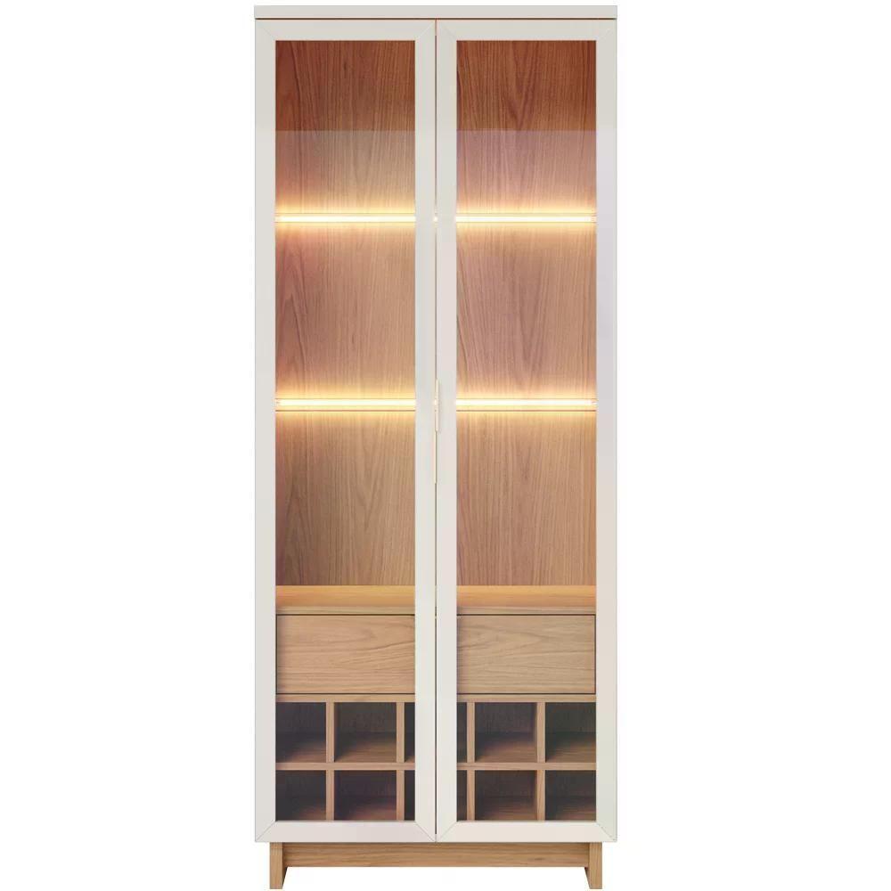 Cristaleira 2 Portas 1 Gaveta Off White Freijo Clb Off White - 5