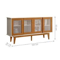 Buffet Eibar Com 4 Portas Off White Nature