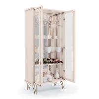 Cristaleira Decorativo Com Led Portas De Vidro Texas Off White G26 - Gran Belo - 6