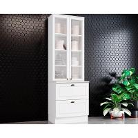 Módulo Cozinha Henn Americana Cristaleira C- 2 Portas (2 C-vidro) C- 2 Gavetas Branco - 1