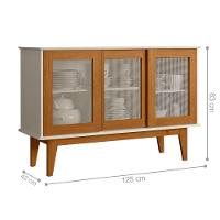 Buffet Valencia Com 3 Portas Off White Nature - 6