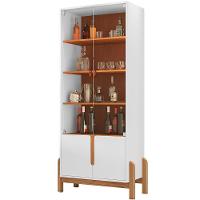 Cristaleira 4 Portas Para Sala De Estar 50519 Branco Cedro Dcasa Branco Cedro - 1