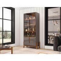 Cristaleira Retrô Paris Pérola Cedro 2 Portas - 1