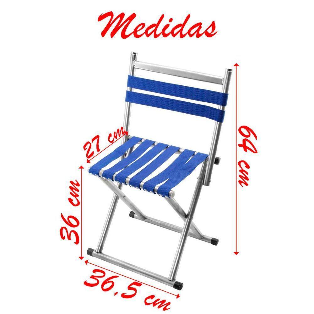 Cadeira Banqueta Dobrável Pesca Manicure Com Encosto - 2