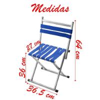 Cadeira Banqueta Dobrável Pesca Manicure Com Encosto - 2