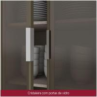 Cristaleira 04 Portas 71,5 Cm Connect Henn Duna Com Cristal - 3