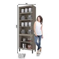 Cristaleira 04 Portas 71,5 Cm Connect Henn Duna Com Cristal - 5