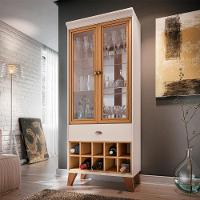 Cristaleira Com Nicho Adega 02 Portas Luma B01 Off White Cinamomo