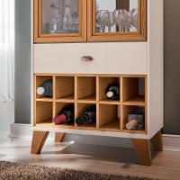 Cristaleira Com Nicho Adega 02 Portas Luma B01 Off White Cinamomo - 6