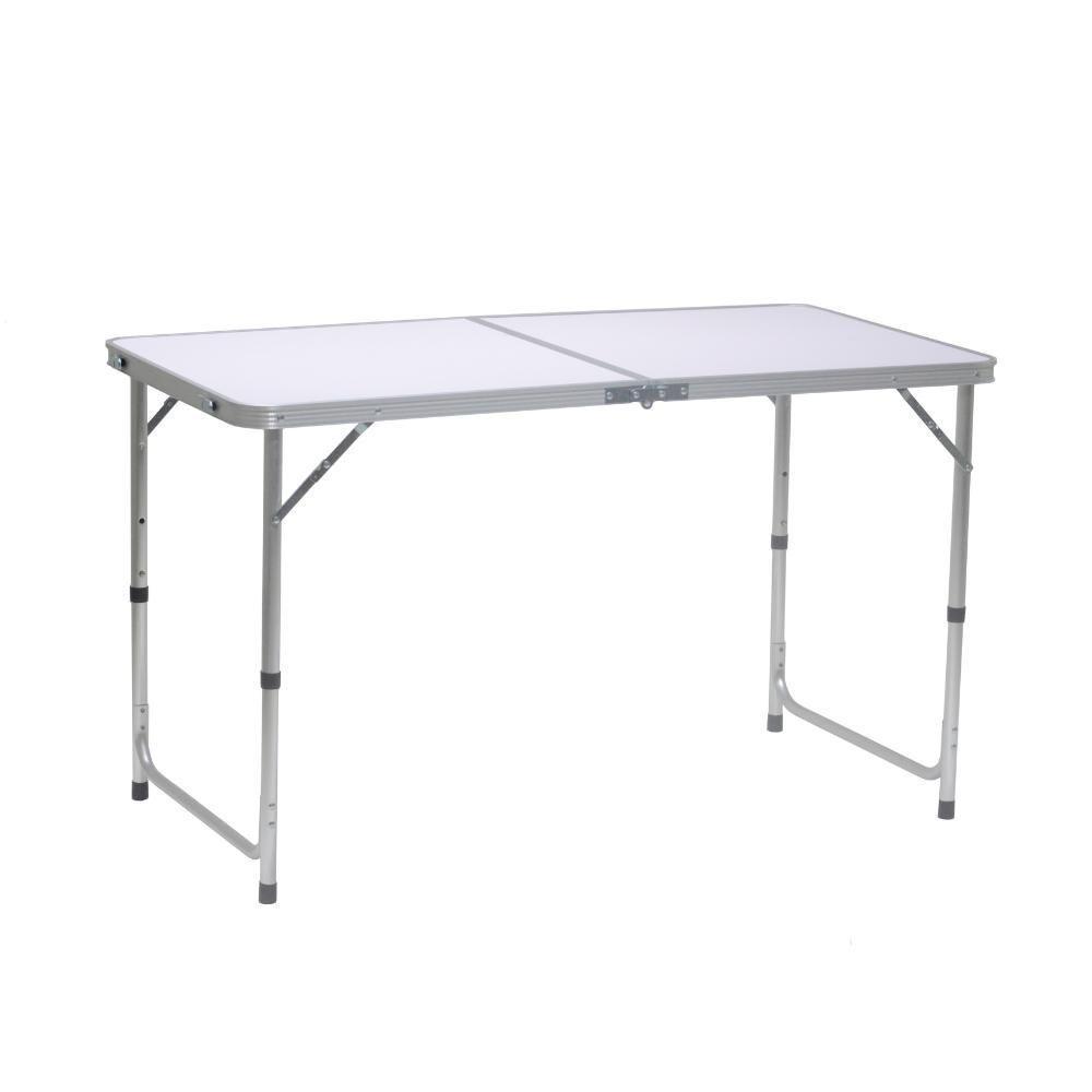 Mesa De Camping Dobrável De Alumínio 120xm X 60cm Branca - 1
