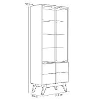 Kit Para Sala De Jantar Buffet íris Com Cristaleira Martin C04 Off White Matte Freijó - Lyam - 7