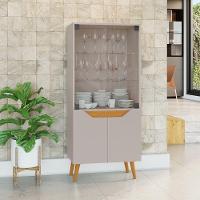 Cristaleira 4 Portas Plena Candian Jcm Movelaria Off White/Cinamomo - 2