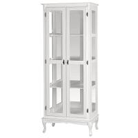 Cristaleira Luiz Xv Espelhada Com 3 Prateleiras 1087e Cera Clara - 1