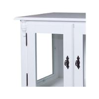 Cristaleira Baixa Lateral 2 Portas de Vidro 1 Gaveta Imbuia - 3