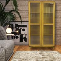 Cristaleira Sala De Jantar 02 Portas De Vidro Zelda Natural/oregon - 10