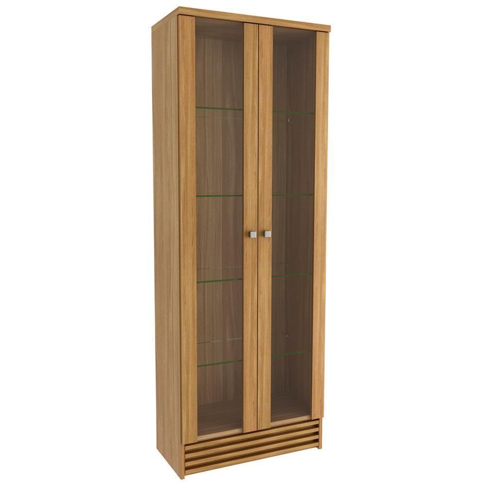 Cristaleira 2 Portas E 5 Prateleiras De Vidro Cr602 Natural - 8