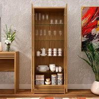 Cristaleira 2 Portas E 5 Prateleiras De Vidro Cr602 Natural - 5