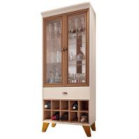 Cristaleira Com Nicho Adega 2 Portas Luma Off White Nature - 1