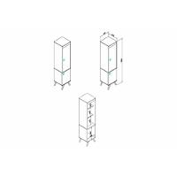 Cristaleira Sala Jantar RT3105 c/ 1 Porta e 1 Gaveta Rustico - Movelbento - 3