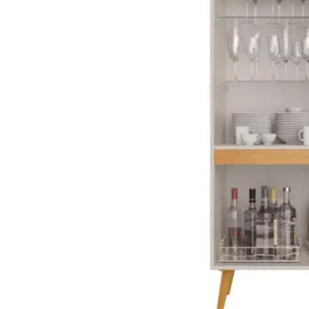 Cristaleira Plena 4 Portas Jcm Movelaria Off White Cinamomo - 4