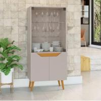 Cristaleira Plena 4 Portas Jcm Movelaria Off White Cinamomo - 7