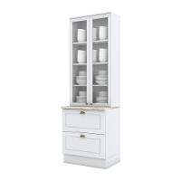 Cristaleira 02 Portas 02 Gavetas Nova York Henn Branco Hp - 6