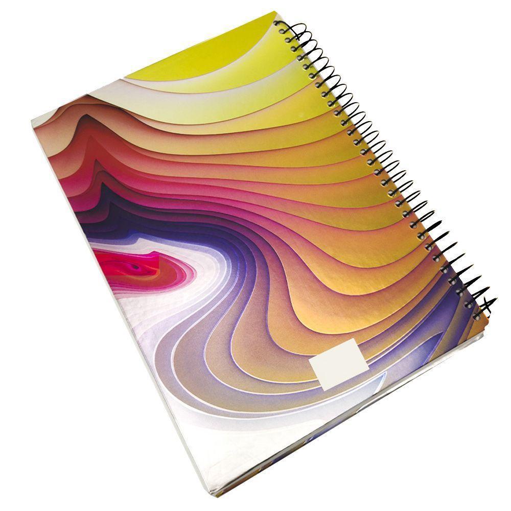 Caderno Agenda 3d Capa Dura 190 Folhas Espiral Volta Aulas - 4