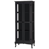 Cristaleira Luiz Xv com 3 Prateleiras Preta - 1