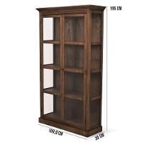 Cristaleira Adega Para Sala de Jantar 02 Portas Vidro - 3