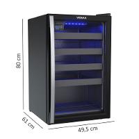 Adega De Vinhos Climatizada Piubella 82l 24 Garrafas Preto Fosco Cave 100 - Venax 220v 220v
