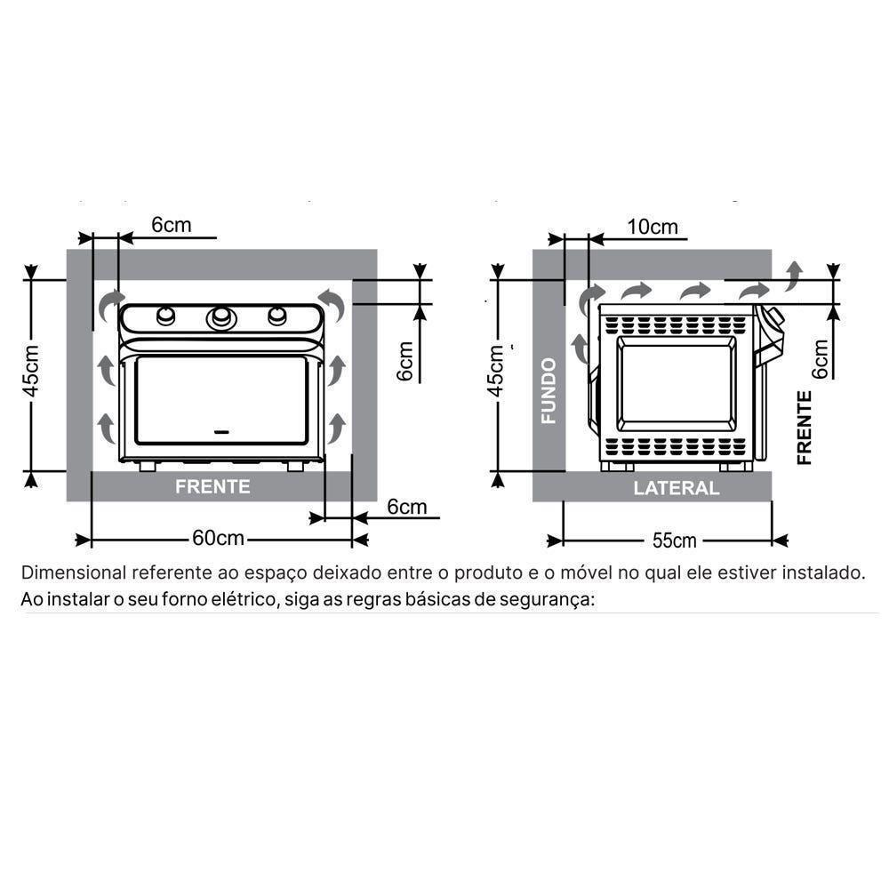 Forno Elétrico De Bancada Mueller 35Litros Prata Mfb35f 220V - 2