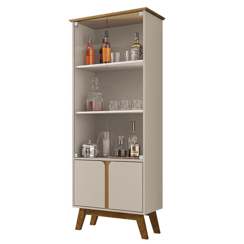 Cristaleira Com 4 Portas Off White Cinamomo - 1