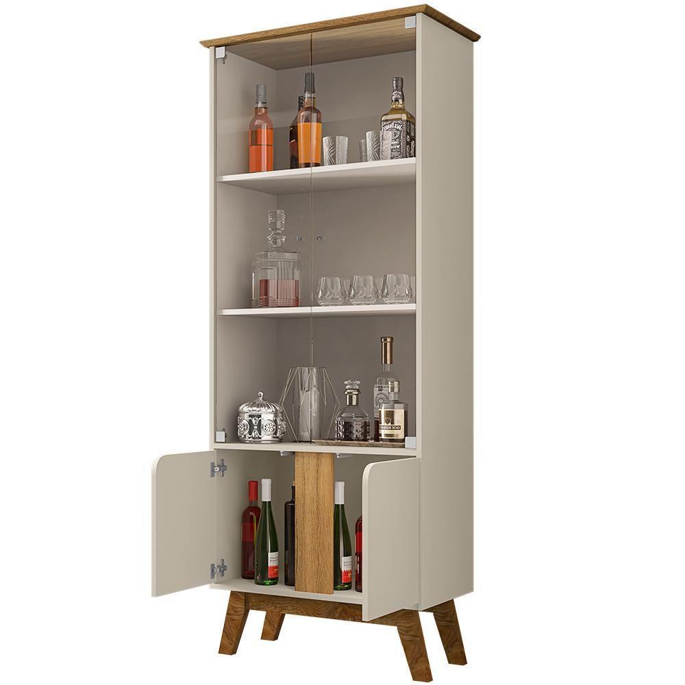 Cristaleira Com 4 Portas Off White Cinamomo - 2
