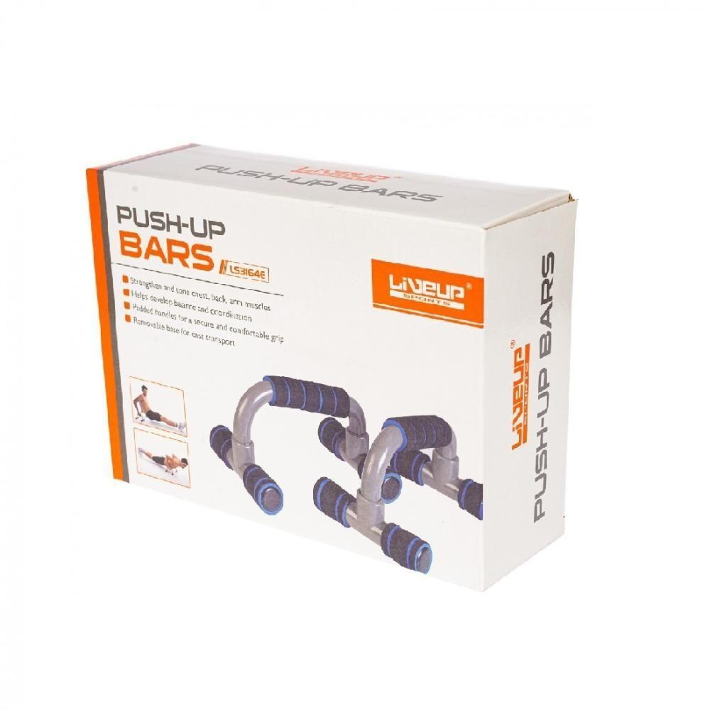 Apoio Para Flexão De Braço Simples Azul Liveup Sports - 3