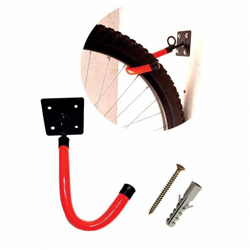 Suporte Gancho De Bicicleta Parede Vertical - Cor Laranja - 1