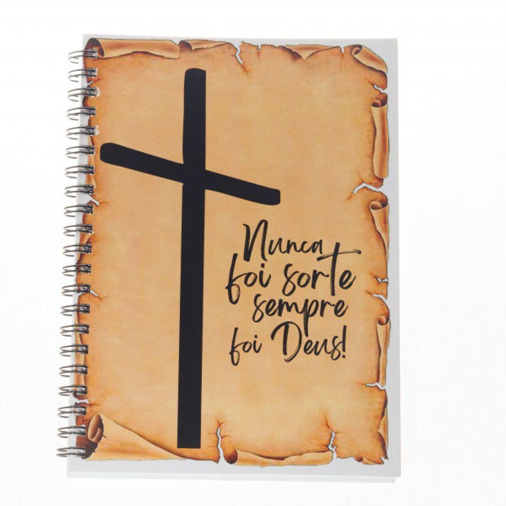 Caderno De Anotações - Coleção Religião - Capa Dura Capa/modelo Nunca Foi Sorte, Sempre Foi Deus - 1